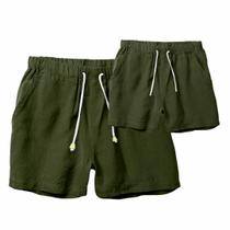 Shorts de Linho Adulto e Infantil: Kit Pai e Filho - Conforto e Estilo em Dobro