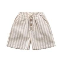 Shorts de Linho e Algodão para Bebê (0-24 meses) - Listrado e Casual