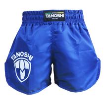 Shorts de Luta Azul HTX Tanoshi estampado para Muaythai Sanda Kickboxing