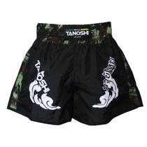 Shorts de Luta Camuflado Verde TRNG Tanoshi estampado para Muaythai Sanda Kickboxing