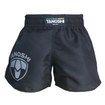 Shorts de Luta Preto HTX Tanoshi estampado para Muaythai Sanda Kickboxing