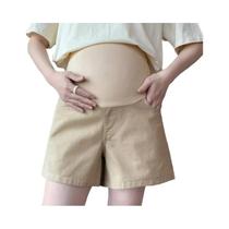 Shorts De Maternidade De Cintura Alta Primavera Verão Cor Sólida Casual Para Mulheres Grávidas Shorts De Maternidade De Cintura Alta Primavera Verão Cor Sólida Casual Para Mulheres Grávidas