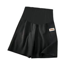 Shorts De Maternidade plus Size De Verão Em Seda Gelada, Comprimento Até O Joelho, Pernas Largas,