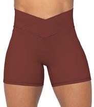 Shorts de motociclista Sunzel Sunzfly Crossover para mulheres vermelho vinho