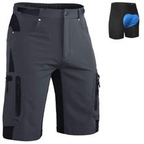 Shorts de mountain bike Ally 4D acolchoados para homens - cinza Shorts de mountain bike Ally 4D acolchoados para homens - cinza