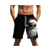 Shorts De Natação Masculinos Com Estampa De Floco De Neve Vermelho E Branco, Secagem Rápida, Moda De