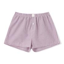 Shorts de pijama Amuver Y2k Micro Button Boxers com cintura elástica