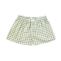 Shorts de pijama Amuver Y2k Micro Button Boxers xadrez verde XL