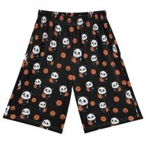 Shorts de pijama Ceiurey Panda Basketball para meninos 11-12 anos