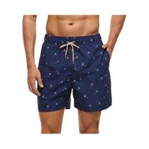Shorts De Praia Masculinos Com Estampa Gradiente De Plumas, Coloridos, Casuais De Verão, Soltos Para