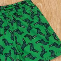 Shorts de Praia Surf Crocodilo Verde Proteção UV - TubeKids Shorts de Praia Surf Crocodilo Verde Proteção UV - TubeKids