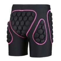 Shorts de proteção OHMOTOR 3D acolchoados com bunda de quadril para esqui rosa L