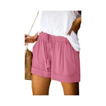 Shorts De Seda Com Renda De Cintura Alta Para Mulheres, Confortáveis E Casuais, Calças De Perna