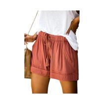 Shorts De Seda Com Renda De Cintura Alta Para Mulheres, Confortáveis E Casuais, Calças De Perna