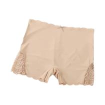 Shorts De Segurança Femininos Sensuais Com Renda, Sem Costura, Respiráveis, De Seda Gelada, Para