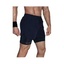 Shorts de Treinamento Masculino 2 em 1 - Leve e Ideal para Academia, Yoga e Treinos