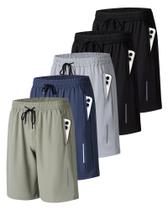 Shorts de treino Athletic Gym JWJ para homens 3GG com costura interna de 23 cm