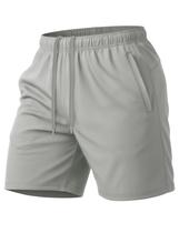 Shorts de treino MAGCOMSEN para homens respiráveis cinza claro M