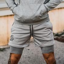 Shorts de Treino Masculino 2 em 1 - Fitness, Corrida e Academia