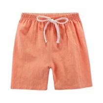 Shorts De Verão Em Linho E Algodão Para Meninos E Meninas, Respirável, Cintura Elástica, Casual,
