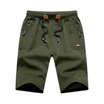 Shorts de Verão Masculino Casual - Bermuda de Algodão Preto