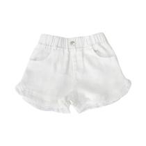 Shorts de Verão Milancel para Meninas - Algodão, Cintura Elástica e Plissado