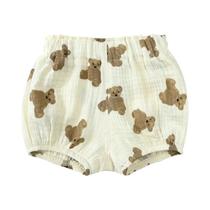 Shorts De Verão Para Bebês, Algodão, Linho, Respirável, Desenho Animado, Roupas De Lazer Para