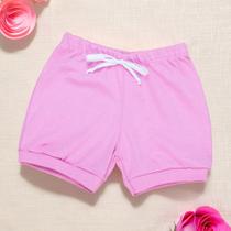 Shorts de Verão Rosa Encanto para Bebê Menina - 100% algodão
