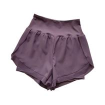 Shorts de Yoga 2 em 1 de Cintura Alta - Malha Respirável e Secagem Rápida para Mulheres