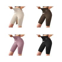 Shorts de Yoga Cintura Alta Push Up - M ao XL - Fitness, Ciclismo e Ginástica