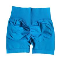 Shorts De Yoga De Cintura Alta Para Mulheres, Cor Pêssego, Com Três Camadas Elásticas, Levanta O