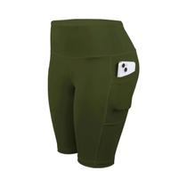Shorts De Yoga Femininos De Cintura Alta Com 3 Bolsos, Shorts De Exercício Para Academia E Ciclismo,