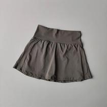 Shorts de Yoga Femininos de Cintura Alta - Secagem Rápida, Forro Antirreflexo e Saia Evasê
