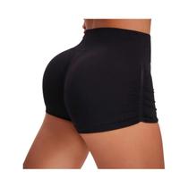 Shorts De Yoga Femininos Sem Costura De Cintura Alta Com Efeito Empina Bumbum Para Treino