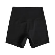 Shorts de Yoga Fitness Cintura Alta - Cor Sólida - Leggings para Treino e Agachamento