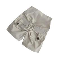 Shorts De Yoga Nude De Cintura Alta Com Bolso, Secagem Rápida, Efeito Bumbum De Pêssego, Para Treino