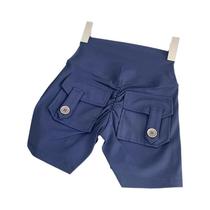 Shorts De Yoga Nude De Cintura Alta Com Bolso, Secagem Rápida, Efeito Bumbum De Pêssego, Para Treino