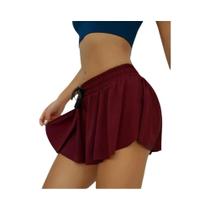 Shorts de Yoga Respiráveis e Anti-Reflexo - Conjunto de 2 Peças para Academia e Esportes