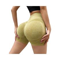 Shorts De Yoga Sem Costura De Cintura Alta, Leggings Modeladoras Para Fitness, Corrida E Esportes