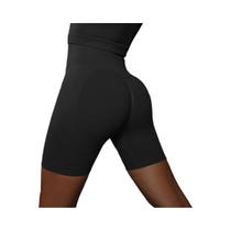 Shorts de Yoga Sem Costura de Cintura Alta para Mulheres - Push Up Booty - Academia e Fitness