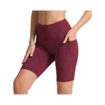 Shorts De Yoga Sem Costura Para Mulheres Com 3 Bolsos, Leggings Elásticas Para Academia E Ciclismo