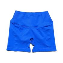 Shorts De Yoga Sem Costura Para Mulheres Com Cintura Cruzada De 4,5 Polegadas, Leggings De Fitness