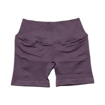 Shorts De Yoga Sem Costura Para Mulheres Com Cintura Cruzada De 4,5 Polegadas, Leggings De Fitness