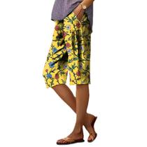 Shorts domirica femininos casuais de algodão e poliéster, mistura 4GG