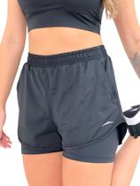 Shorts Duplo Feminino Beach Sport BLACK - Preto