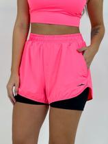 Shorts Duplo Feminino Beach Sport NEONCOLORS - Rosa Neon