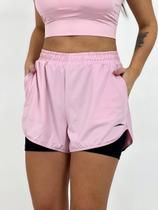 Shorts Duplo Feminino Beach Sport - Rosado