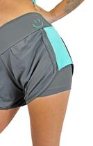 Shorts Duplo Sol Original C17 Fitness Cinza Academia