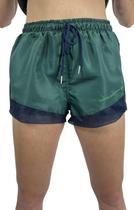 Shorts Duplo Tactel Original C17 Fitness Verde Academia