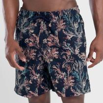 Shorts elastano estampado coral plus size